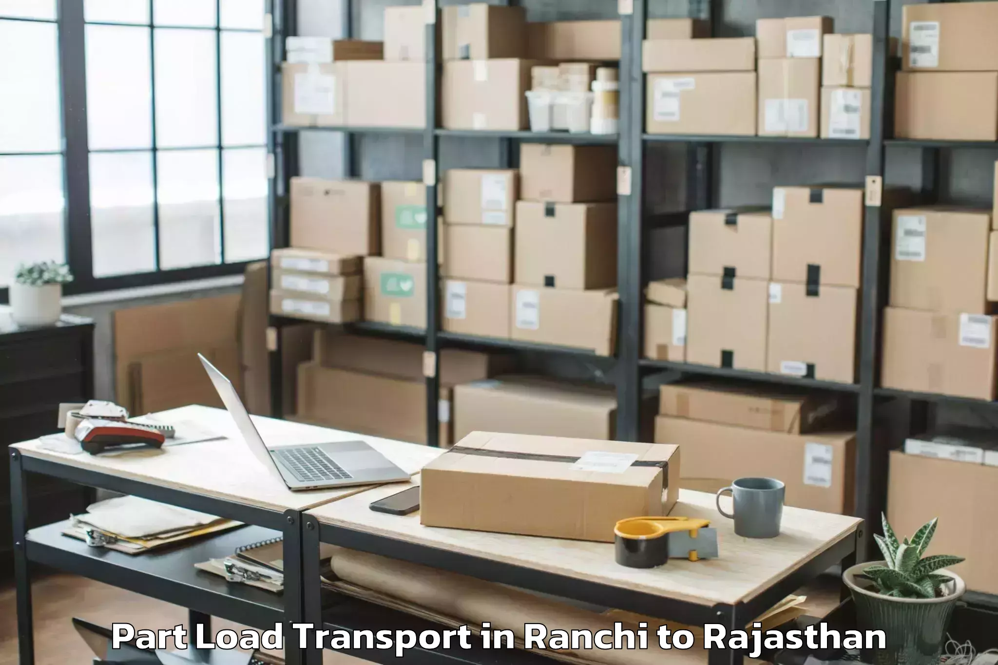 Expert Ranchi to Poornima University Jaipur Part Load Transport